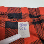 Sleep Chic Buffalo Plaid Pants Red Black Pajama Loungewear Womens Large Soft