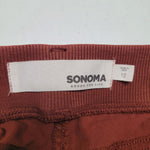 Sonoma Pants Cotton Rust Brown Boho Fall Zip Pockets Womens 12