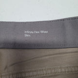 Calvin Klein Khaki Pants Infinite Flex Waist Slim Stretch Business Casual