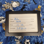 Peanuts Charlie Brown Halloween Soft Pajama Blue Mummy Skeleton Womens XL Sleep