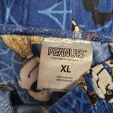 Peanuts Charlie Brown Halloween Soft Pajama Blue Mummy Skeleton Womens XL Sleep