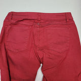 Prana Pants Red Womens 4 27 Skinny Basic Cotton Blend Fall Winter Holiday