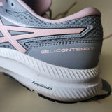 Asics Shoes Every Day Comfort Pink Gray AmpliFoam Gel-Contend 7 Womens US Size 9