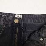 ASOS Black denim shorts womens size 4 high rise rolled hem cotton