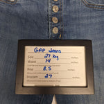 GAP Jeans Button Fly High Rise Legging Jegging Wimens 27 Regular Blue Denim