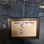 Levis Wedge Skinny Jeans Distressed Blue Womens Size 29 Denim
