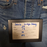 Levis Wedge Skinny Jeans Distressed Blue Womens Size 29 Denim