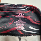 Pro Player Moisture Wicking Leggings Womens Medium Capri Red Black Athletic