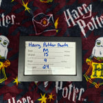 Harry Potter Pants Womens Medium Red Wizard Hogwarts Owl Hedwig Fuzzy Pajama