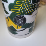 Green Bay Packers Cup Plastic 90s Yellow Helmet Football Lid Handle Collect NFL