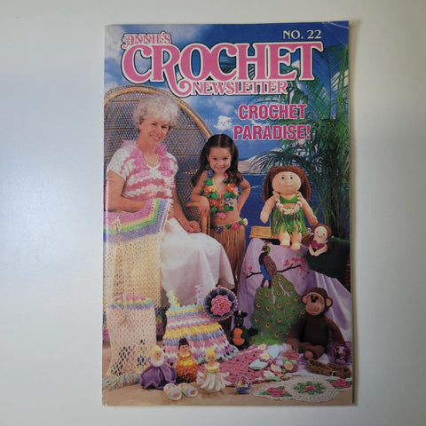 Annies Crochet Newsletter 1986 No 22 Hawaiian Doll Dress Crafting Doily Afghan