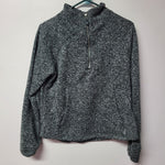 Avalanche Pullover Quarter Zip Thick Fleece Knit Womens Medium Green Warm Fall