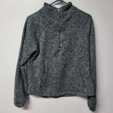 Avalanche Pullover Quarter Zip Thick Fleece Knit Womens Medium Green Warm Fall