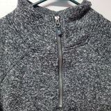 Avalanche Pullover Quarter Zip Thick Fleece Knit Womens Medium Green Warm Fall