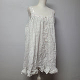 Eileen West Nightgown Sleeveless Lace Buttons Cotton Womens XL Pajama Loungewear
