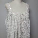 Eileen West Nightgown Sleeveless Lace Buttons Cotton Womens XL Pajama Loungewear