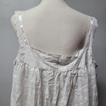 Eileen West Nightgown Sleeveless Lace Buttons Cotton Womens XL Pajama Loungewear
