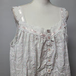 Eileen West Nightgown Sleeveless Lace Buttons Cotton Womens XL Pajama Loungewear