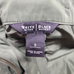 White House Black Market Ruffle Jacket Zip Pocket Green Womens Small Lightweight