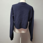Wisconsin Eau Clair University Blue Yellow Cropped Sweatshirt Womems Med College
