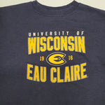 Wisconsin Eau Clair University Blue Yellow Cropped Sweatshirt Womems Med College