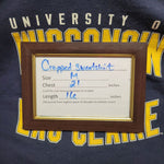 Wisconsin Eau Clair University Blue Yellow Cropped Sweatshirt Womems Med College