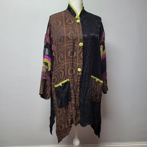 Staley Gretzinger Shirt Long Art Buttons Pockets Funky One Size Womens Lagenlook