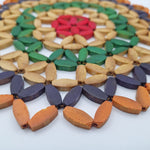 Handcrafted Colorful Woven Bamboo Trivet Centerpiece Decorative Mat