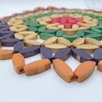 Handcrafted Colorful Woven Bamboo Trivet Centerpiece Decorative Mat