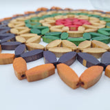 Handcrafted Colorful Woven Bamboo Trivet Centerpiece Decorative Mat