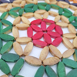 Handcrafted Colorful Woven Bamboo Trivet Centerpiece Decorative Mat