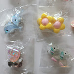 Childrens Clip On Earrings Set of 12 Pairs Unicorns Mermaids Shells Dolphins