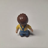 Keenway Male Boy Dollhouse Figure Short Brother Son 2.5 Inch Overalls Farmer Kid