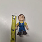 Keenway Male Boy Dollhouse Figure Short Brother Son 2.5 Inch Overalls Farmer Kid