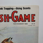 Fur Fish Game Magazine November 1983 Issue Fox Pheasant Mink Scents Recipes Cover Art Raccoons