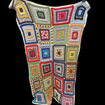 Handmade Crochet Granny Square Blanket Multicolor 60 X 38 Cozy Throw Couch Chair