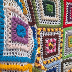 Handmade Crochet Granny Square Blanket Multicolor 60 X 38 Cozy Throw Couch Chair