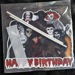 Horror Themed Happy Birthday Decorations Cutouts Cake Topper Balloons Jigsaw