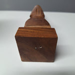 Hand Carved Wooden Abstract Face Sculpture Geometric Artisan Craft Natural Wood Decor Desk Office