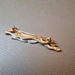 Rhinestone Greyhound Brooch Pin Whippet Jewelry Gold Silver Two Tone Vintage Costume