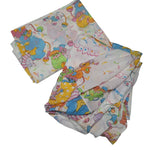 Popples Bed Sheet Set Cartoon Twin Flat Fitted Kids Vintage 1980s Nostalgia 90s