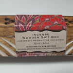 Incense Wooden Gift Box Myrrh 20 Sticks 20 Cones Coffin Present Flora