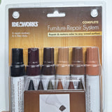Ideaworks Complete Furniture Repair System 6 Markers 6 Filler Sticks 12 Pack