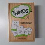 Things Party Game By PlayMonster Cards Fun Wooden Box Sealed