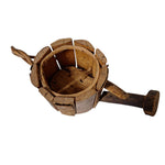 Rustic Wooden Watering Can Planter 4.5 Inches Tall 12 Inches Wide