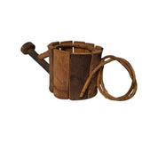 Rustic Wooden Watering Can Planter 4.5 Inches Tall 12 Inches Wide