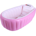 Intime Inflatable Infant Baby Toddler Bathtub Pump Portable Pink Plastic