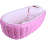 Intime Inflatable Infant Baby Toddler Bathtub Pump Portable Pink Plastic