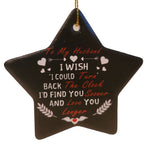 Ornaments Husband Turn Back Clock Love You Longer Timeless Gift Anniversary Holidays