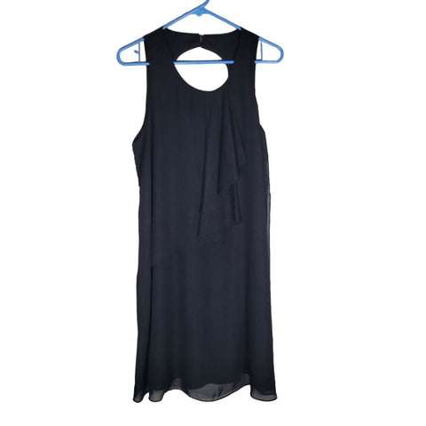 Worthington Dress Ruffles Black Sleeveless Womens Large